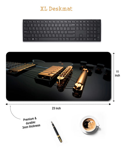 Black Guitar - XXL Deskmat (60x28 cm)