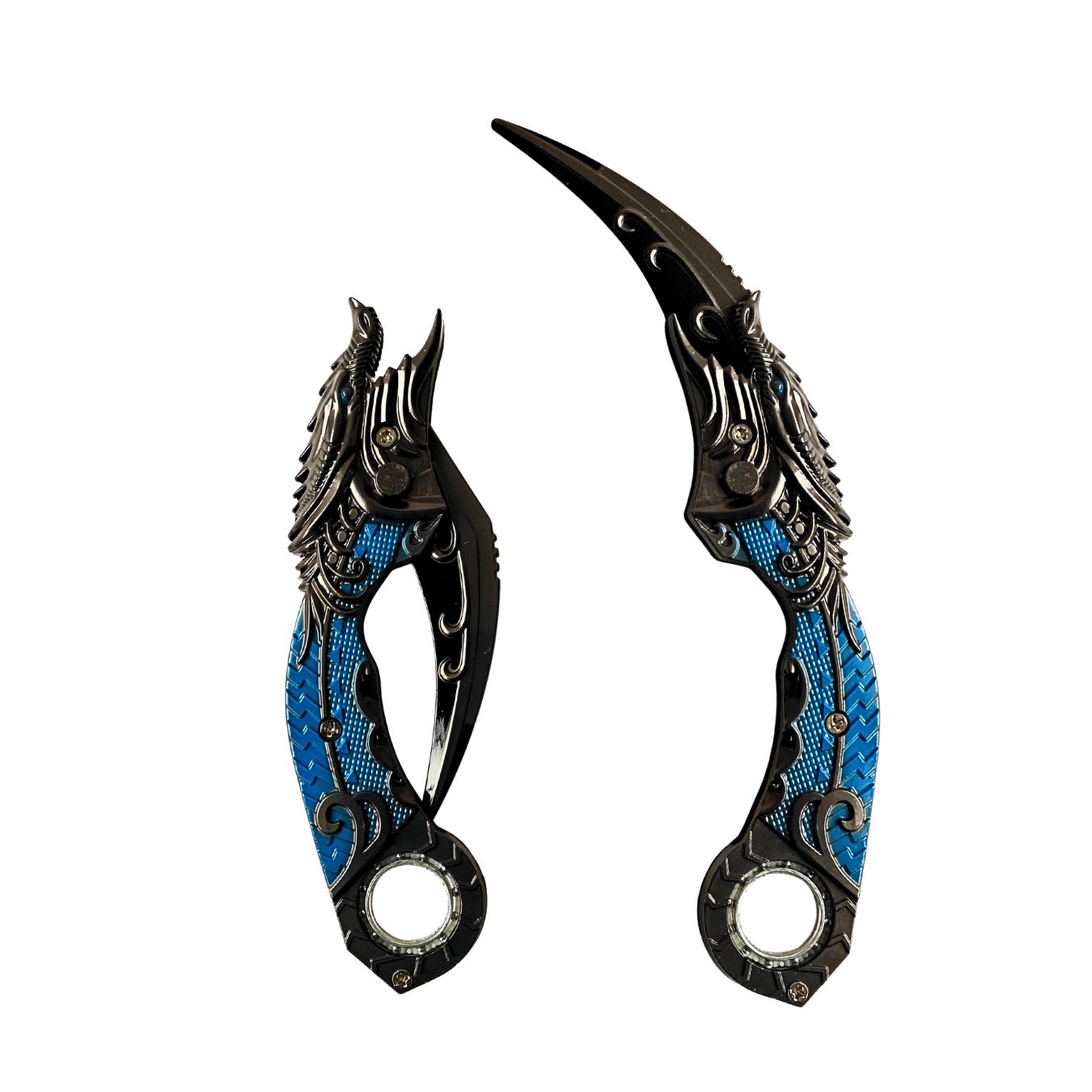 Foldable Karambit with Finger Spinner - not sharp (15 cm ) (select variant)