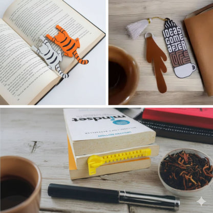 Creative 3D Printed Bookmark Collection - (select variant)