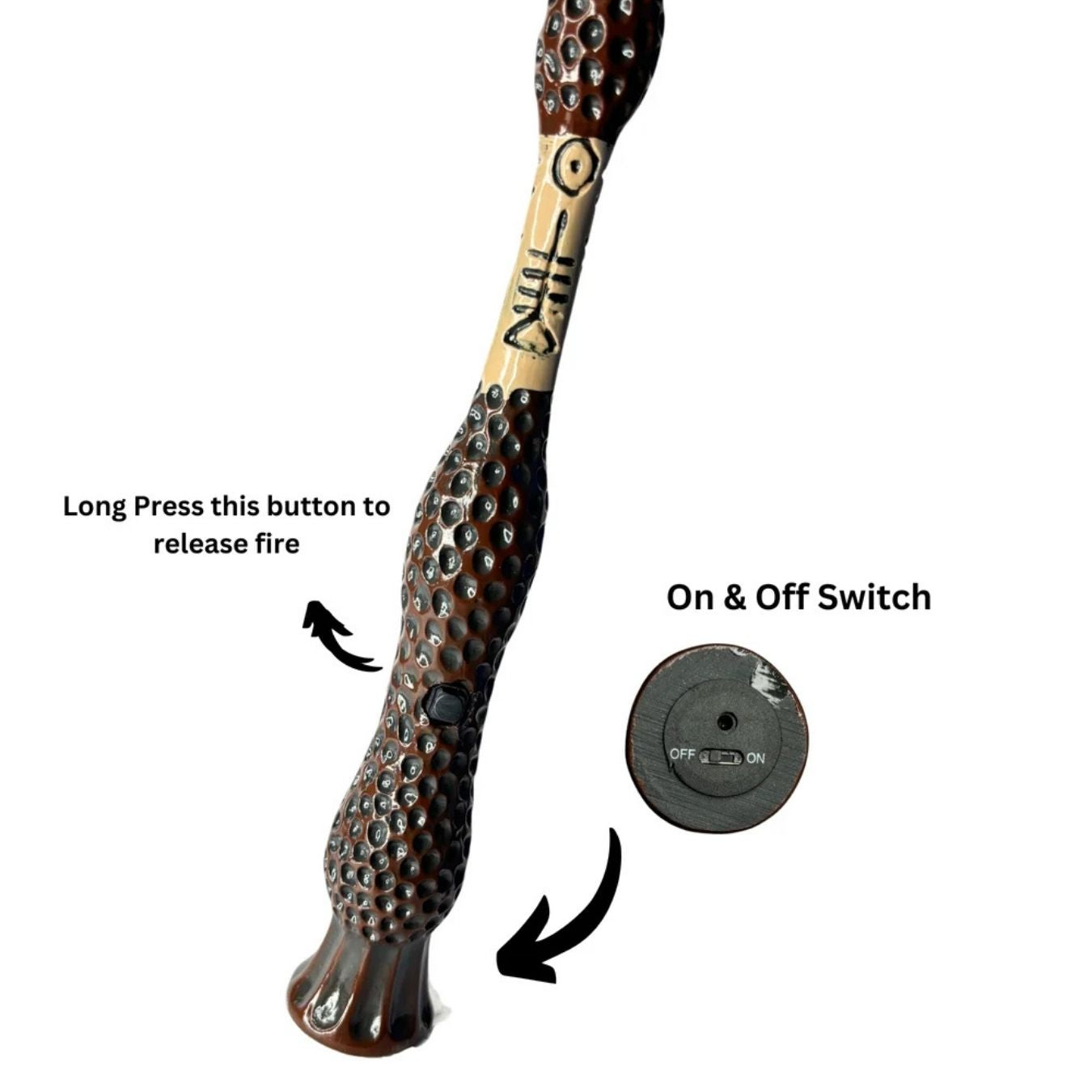 Fire Wand | Dumbledor (Elder Wand) (40 cm) - Shoots Fire