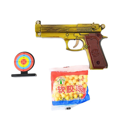 Toy Gun with soft dart balls and dartboard - (10 cm)
