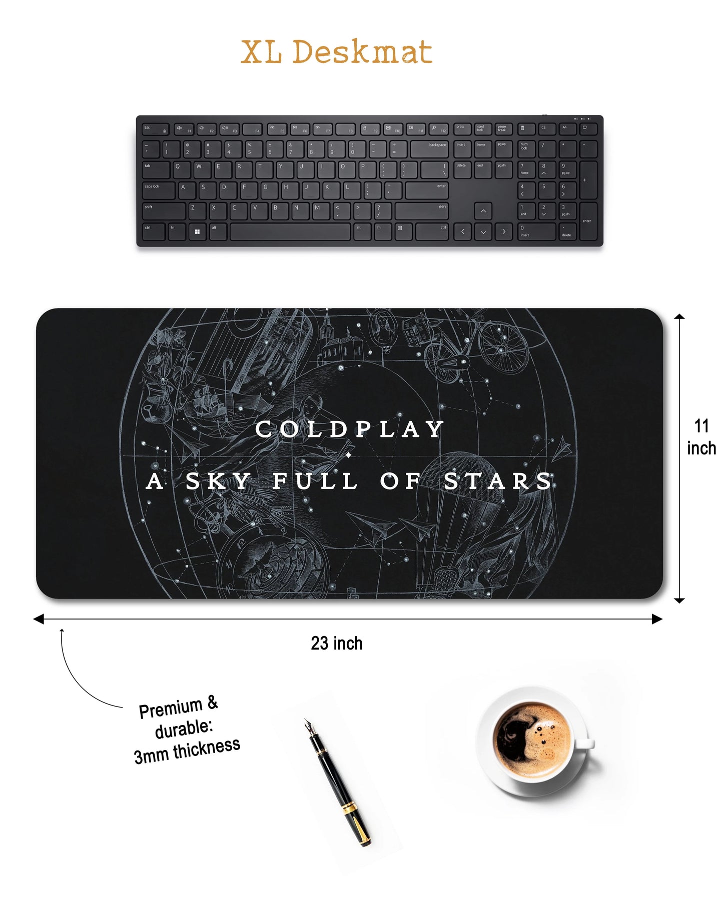 Coldplay - XXL Deskmat (60x28 cm)