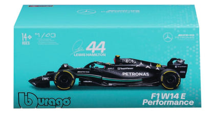 Mercedes-AMG F1 W4 Performance - 44 Lewis Hamilton (With Acrylic Case) | 1/43 scale Alloy Die Cast Replica Model Car | Brand - Burago