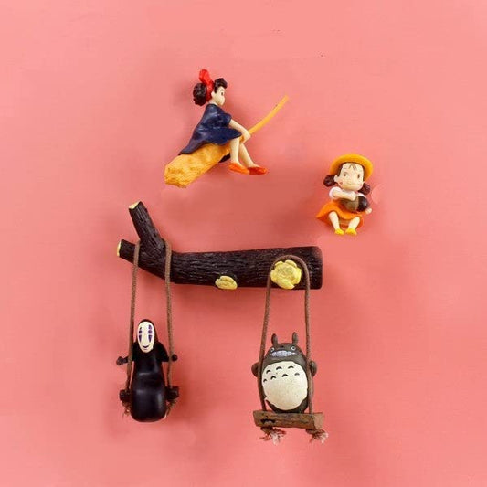 Kiki, Totoro, No-Face & Mei - Ghibli Fridge Magnet set