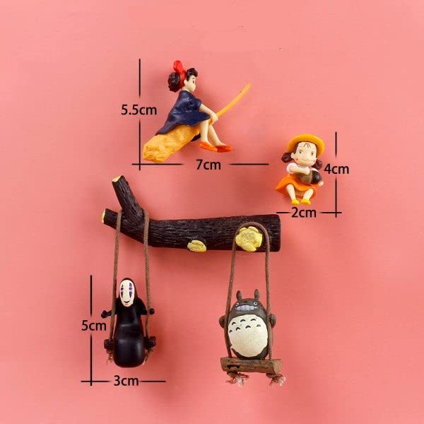 Kiki, Totoro, No-Face & Mei - Ghibli Fridge Magnet set