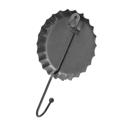 Bottle Cap Shaped Metal Wall Hangers (17 cm) for Wall Hangings, Coats, Towels etc.