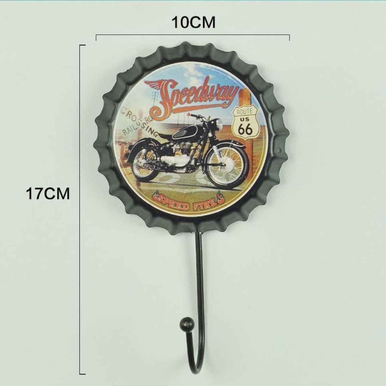 Bottle Cap Shaped Metal Wall Hangers (17 cm) for Wall Hangings, Coats, Towels etc.