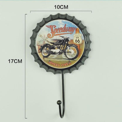 Bottle Cap Shaped Metal Wall Hangers (17 cm) for Wall Hangings, Coats, Towels etc.