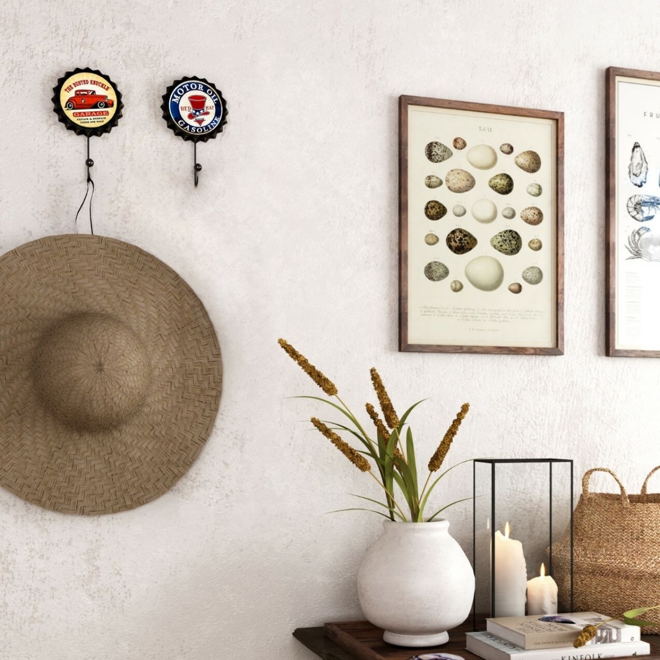 Bottle Cap Shaped Metal Wall Hangers (17 cm) for Wall Hangings, Coats, Towels etc.