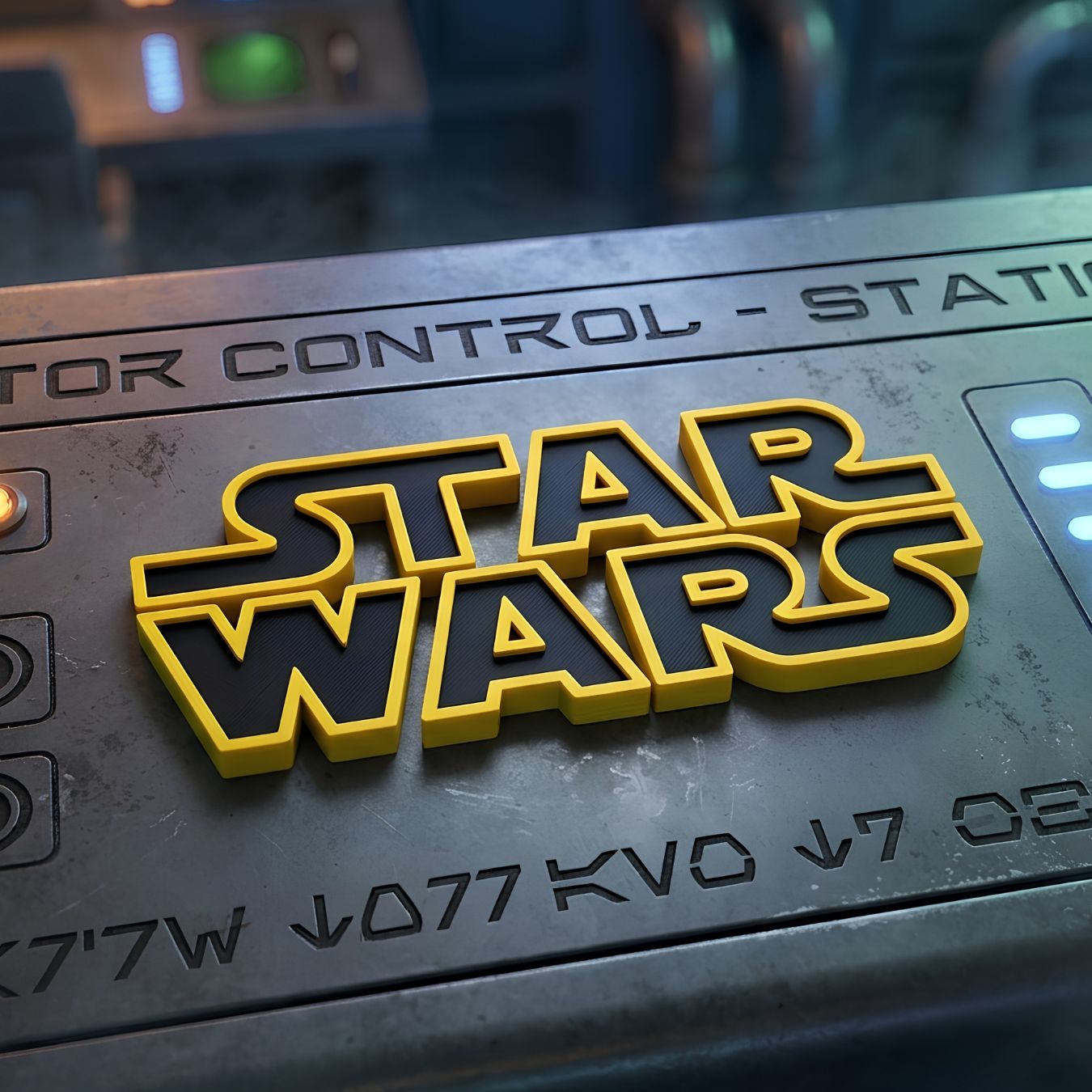 Star Wars Logo / Tabletop Premium Display Sign  (17 x 8 x 2 cm)