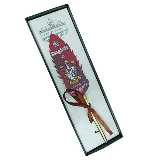 Gryffindor House Crest Feather Pen Set | Harry Potter