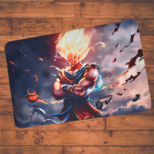 super saiyan multi purpose mat 58 x 38 cm doormat carmat deskmat  dragon ball z