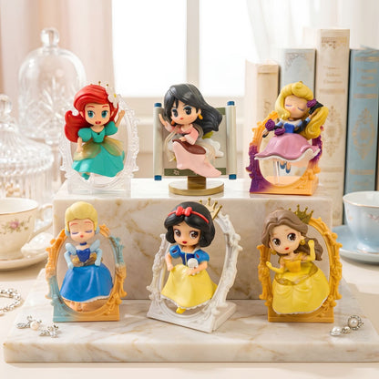 Disney Princess Enchanted Storybook Frame Chibi Figure Set (Pack of 6)