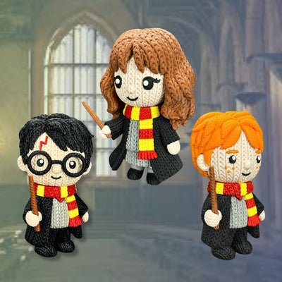 Harry Potter (select character) - Knitted effect figure (made of PVC, not yarn) (10 cm)