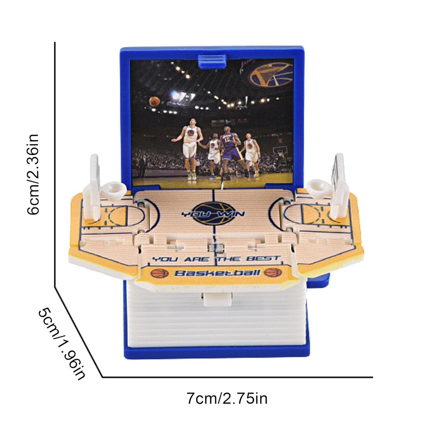 Basketball Court - 3D Pop-open-book Keychain