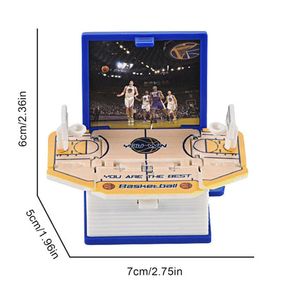 Basketball Court - 3D Pop-open-book Keychain