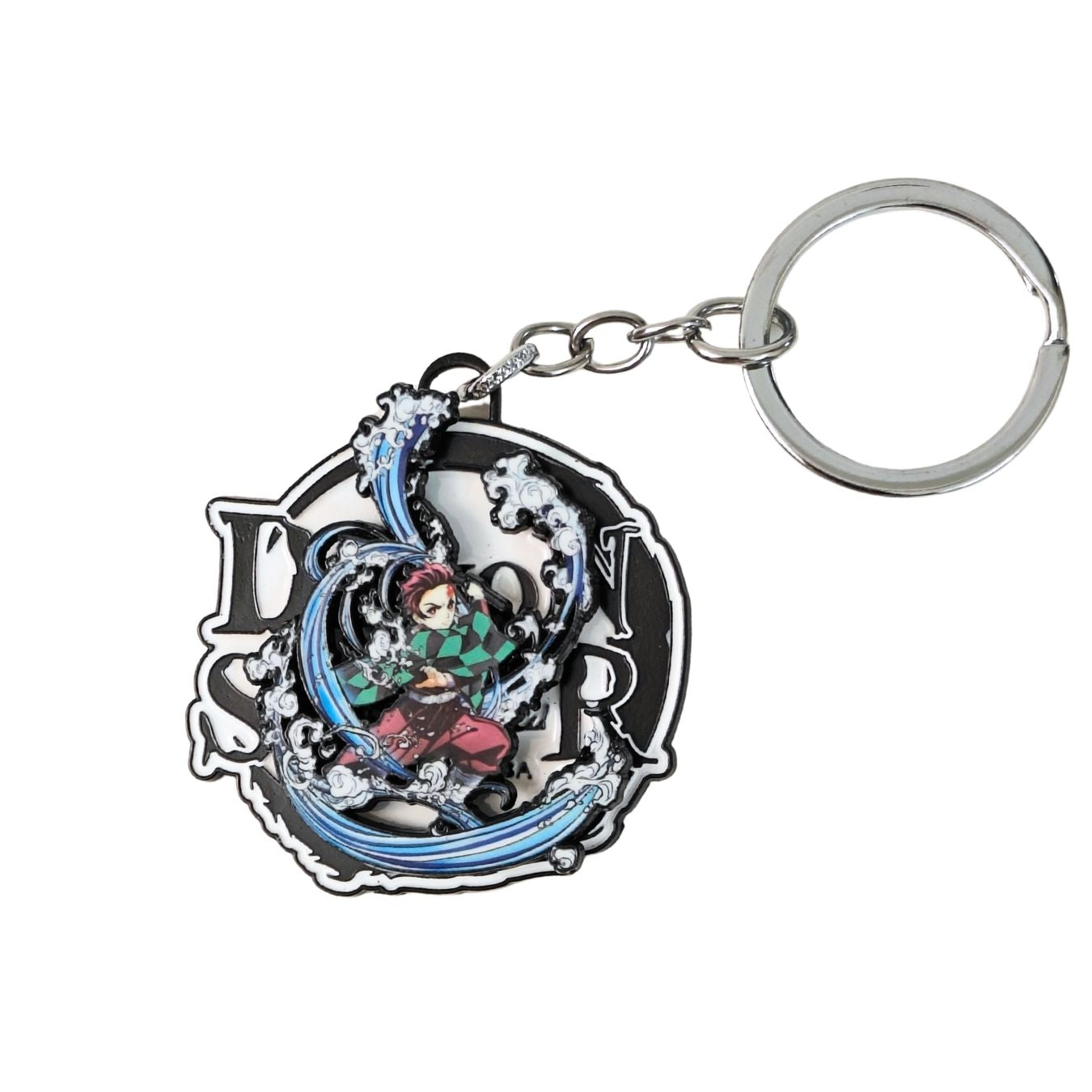 Tanjiro Water Breathing - Metal Rotating Keyring (5 cm) | Demon Slayer