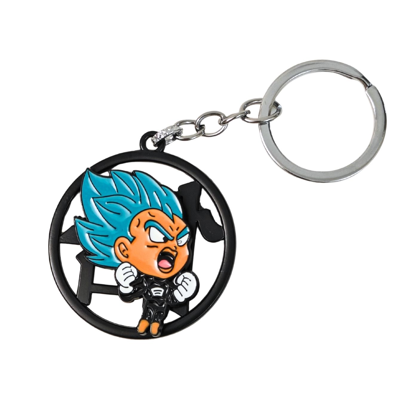 Vegeta Powering-Up - Metal Rotating Keyring (5 cm) | Dragon Ball
