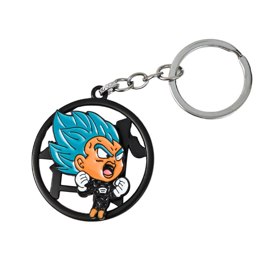 Vegeta Powering-Up - Metal Rotating Keyring (5 cm) | Dragon Ball