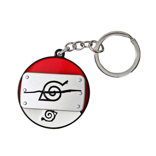 Hidden Leaf Village Logo - Metal Rotating Keyring (5 cm) | Naruto