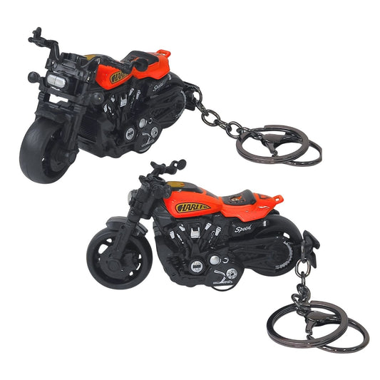 Harley Bike - moveable handle & wheels (10 cm) Keyring