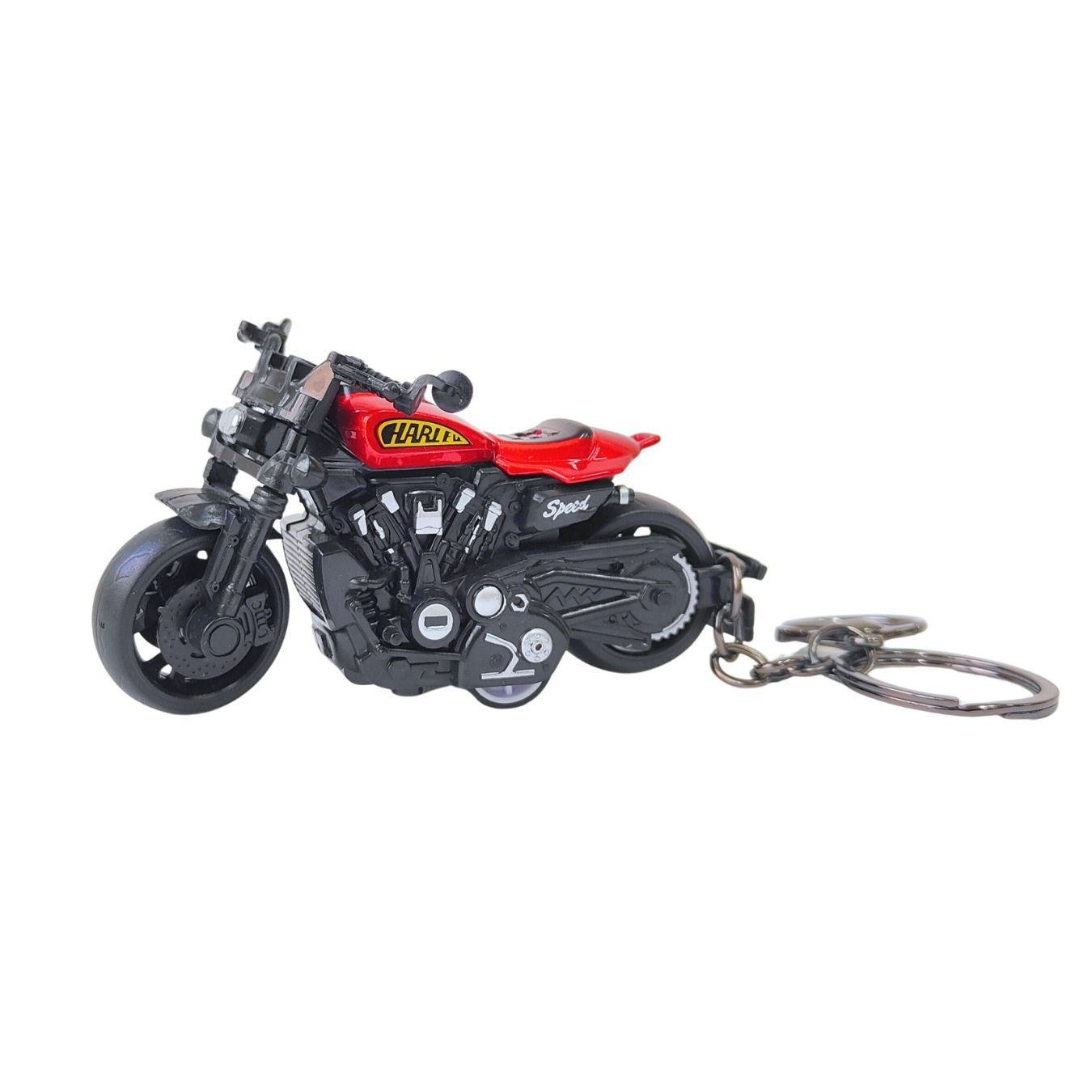 Harley Bike - moveable handle & wheels (10 cm) Keyring