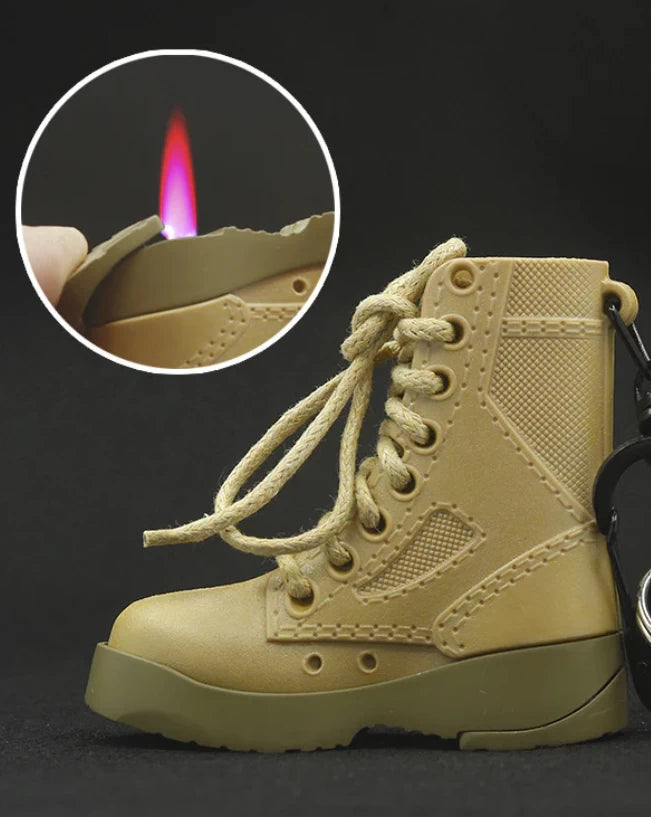 Army Boot - Windproof Jet Flame Butane Lighter with Bottle Opener