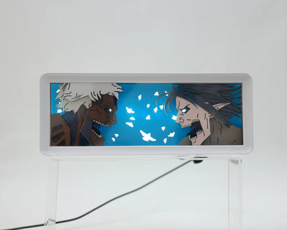 eren and armored titan stencil lamp