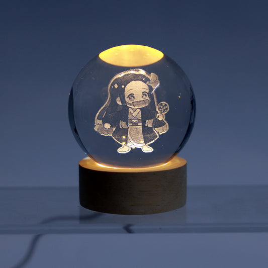 Kid Nezuko - Crystal Ball Lamp