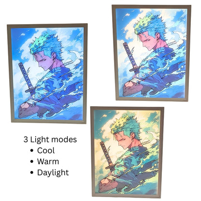 Zoro frame lamp - Adjustable Brightness & Light Modes | One Piece