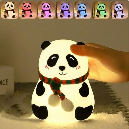 Cute Panda - Sillicon Night Lamp (13 cm) | Tap Control, Rechargeabe, Color Changing