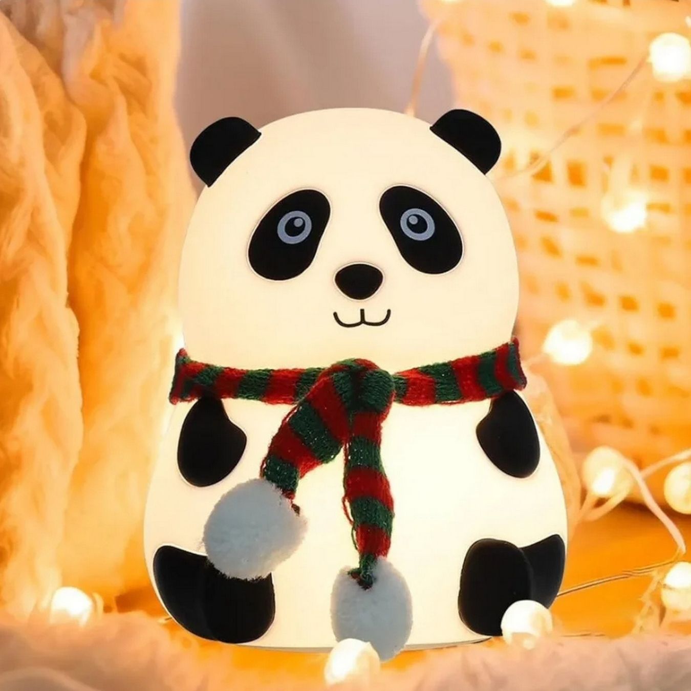 Cute Panda - Sillicon Night Lamp (13 cm) | Tap Control, Rechargeabe, Color Changing