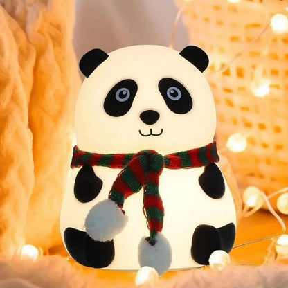 Cute Panda - Sillicon Night Lamp (13 cm) | Tap Control, Rechargeabe, Color Changing