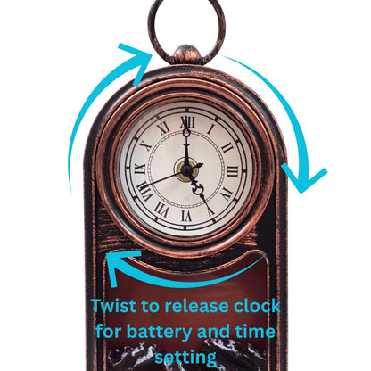 Bonfire Table Lamp with Clock