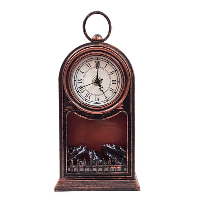 Bonfire Table Lamp with Clock