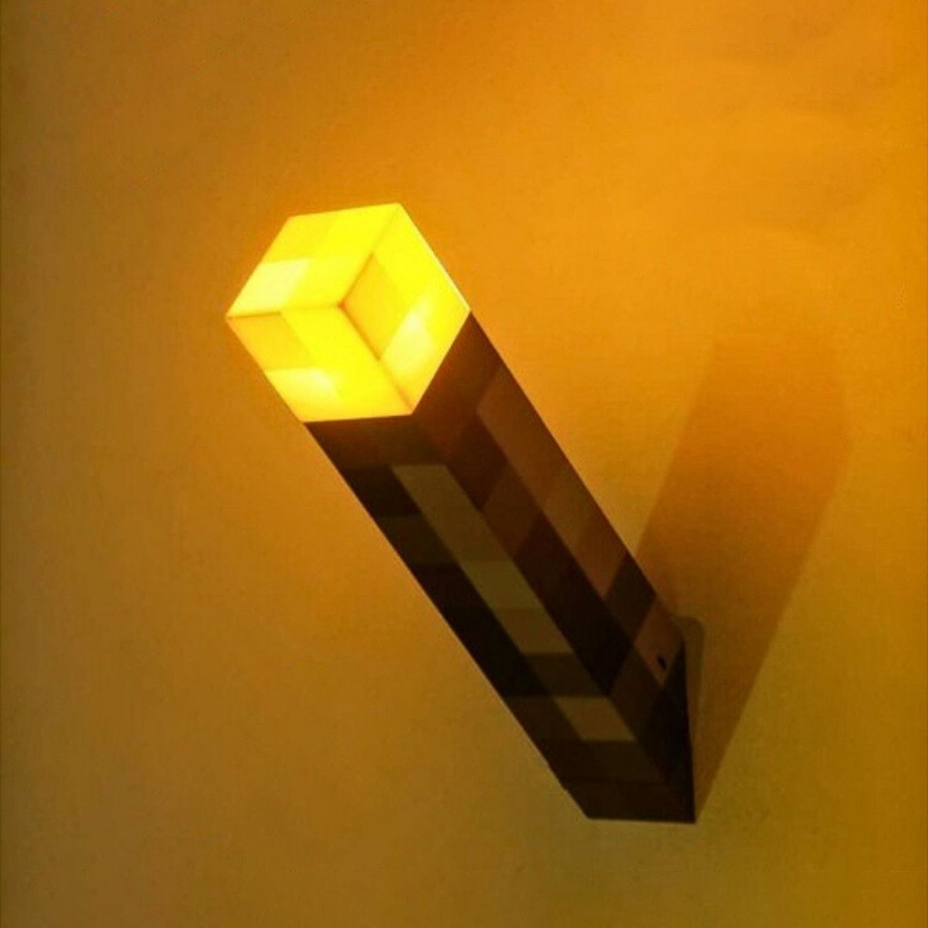 Minecraft Wall Mountable, USB Rechargeable LED Torch (28*6*6 cm)