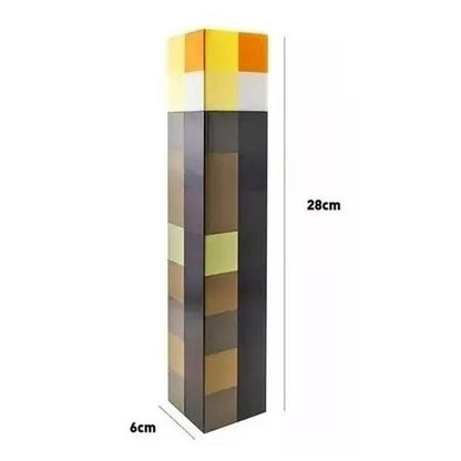 Minecraft Wall Mountable, USB Rechargeable LED Torch (28*6*6 cm)