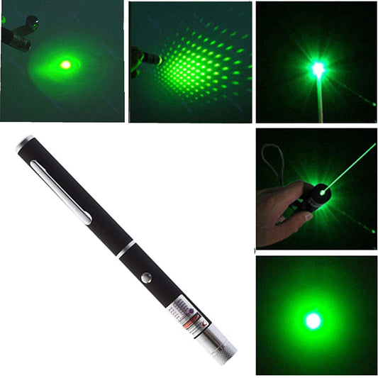 Green Laser Light Pen with Adjustable Cap to Change Design - for Presentations & Parties