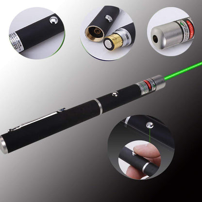 Green Laser Light Pen with Adjustable Cap to Change Design - for Presentations & Parties