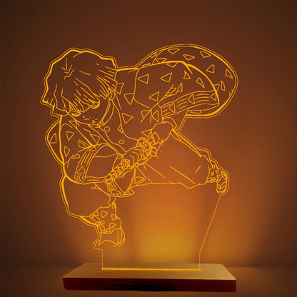 Zenitsu - Acrylic Lamp (19 cm) (Yellow)