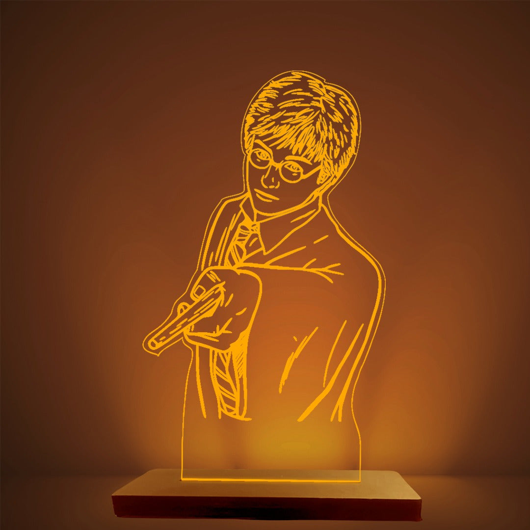 Harry Potter with Wand- Acrylic Lamp (19 cm) (Yellow)
