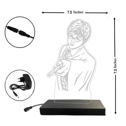 Harry Potter with Wand- Acrylic Lamp (19 cm) (Yellow)