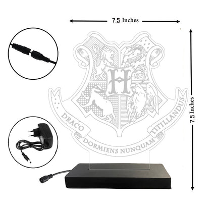 Hogwarts Crest - Acrylic Lamp (19 cm) (Yellow)