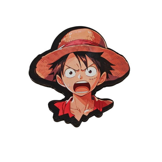 angry luffy magnet