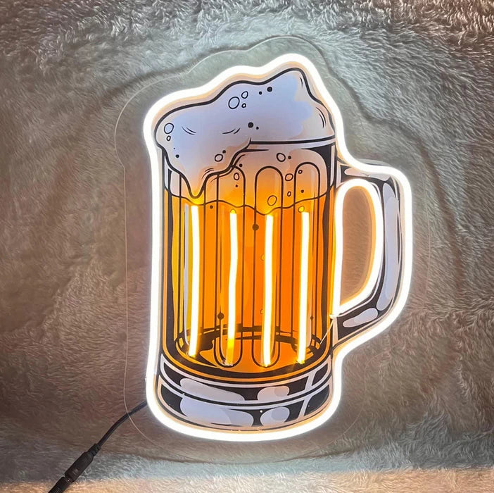 Beer Mug - Neon Artwork