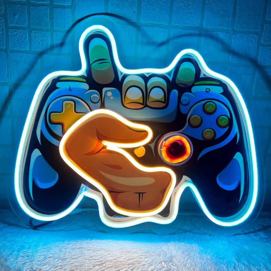 Gamer's Fist - Neon Artwork