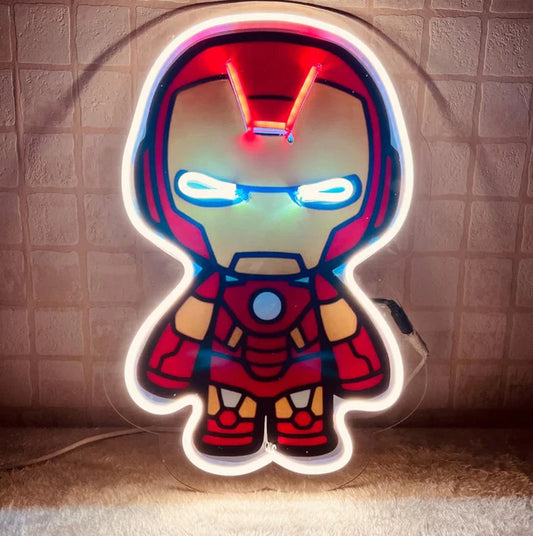 Iron Man - Neon Artwork