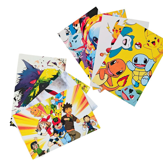 Pokemon Postcards (9"x16", 300 gsm, premium card-paper) - Set of 12