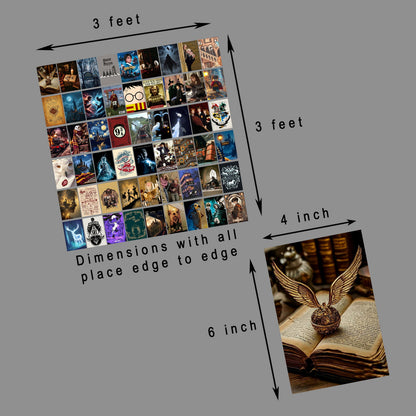 Harry Potter Postcard/ Collage Set (4"x6", 350 gsm, premium card-paper) - Set of 54