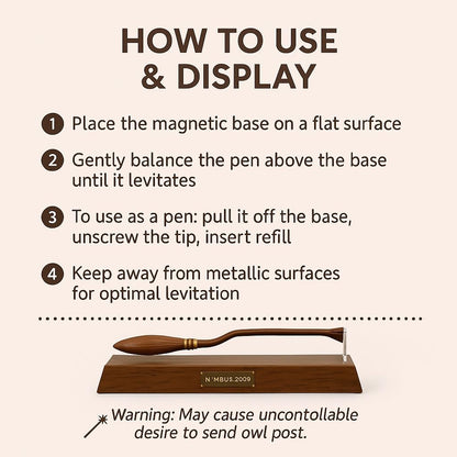 Harry Potter Nimbus 2000 Magnetically Levitating Broom Stick Pen